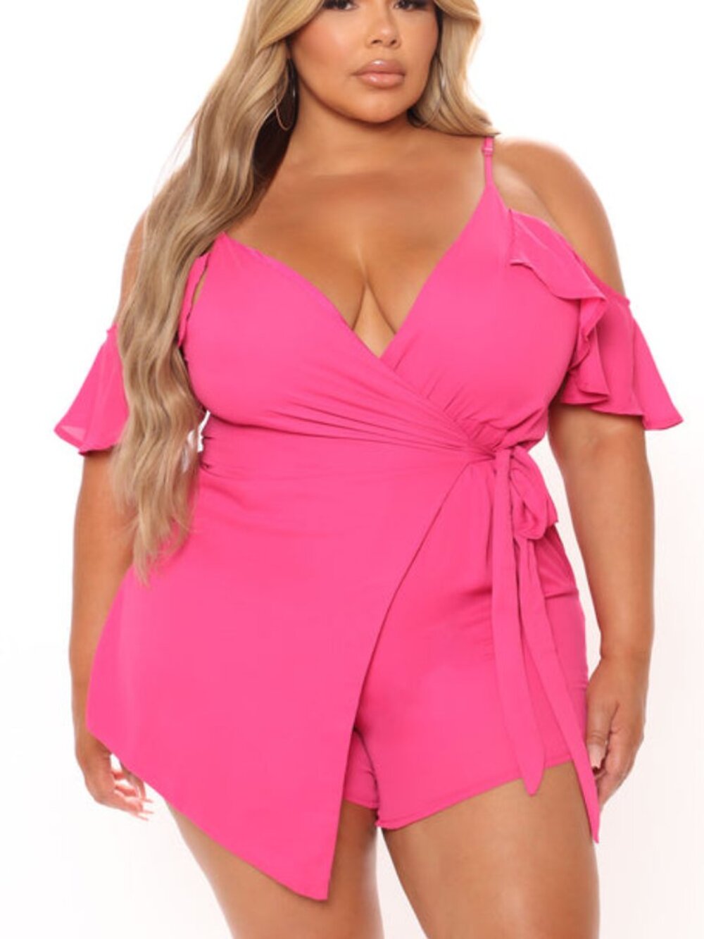 NWT Vidette Solid Romper - Fuchsia (2X)
